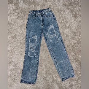 Ripped blue jeans Size 2
